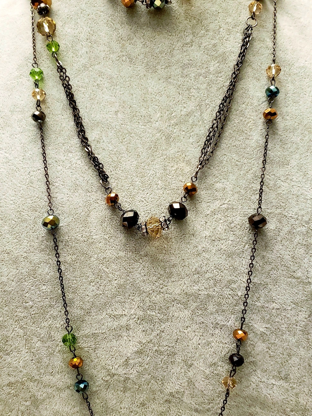 Multi-Color Beaded Long Necklace for Women